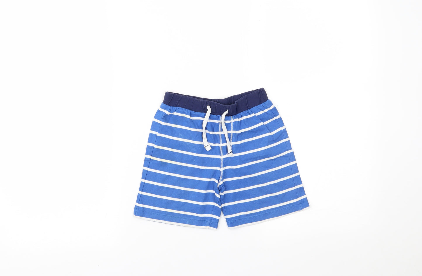 Matalan Girls Blue Striped  Sweat Shorts Size 2-3 Years