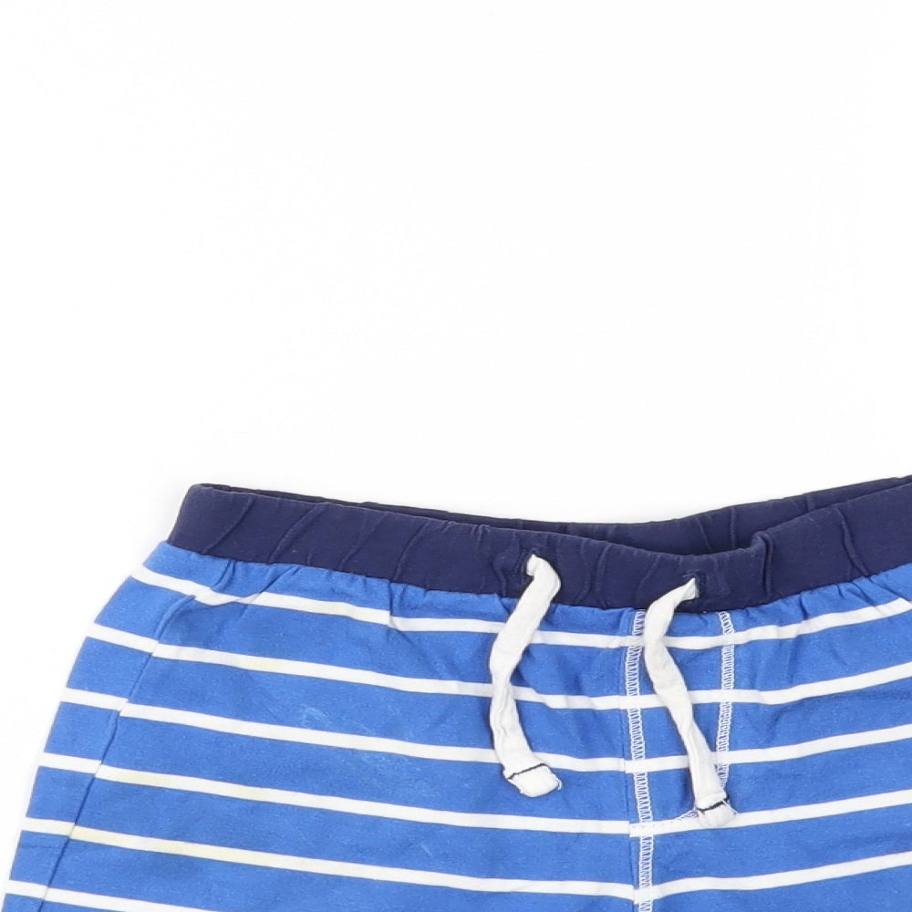 Matalan Girls Blue Striped  Sweat Shorts Size 2-3 Years