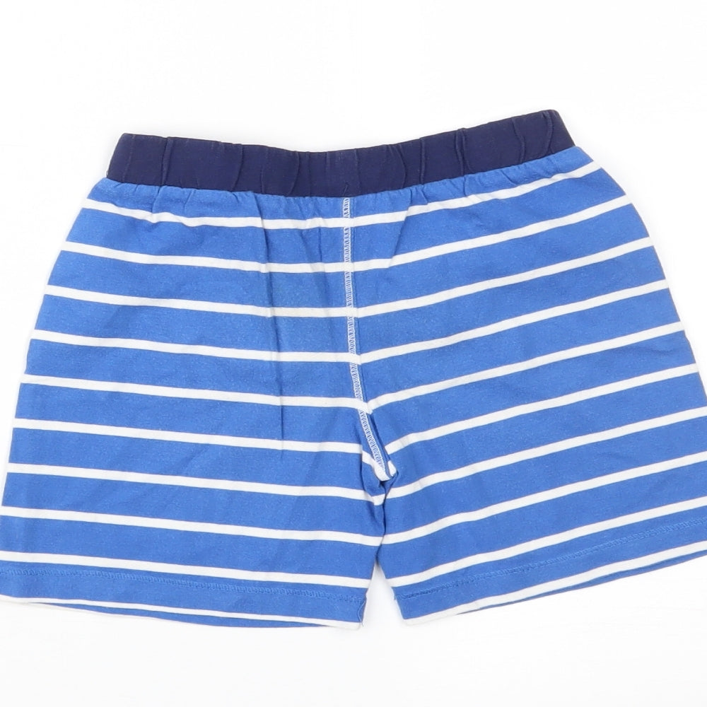 Matalan Girls Blue Striped  Sweat Shorts Size 2-3 Years