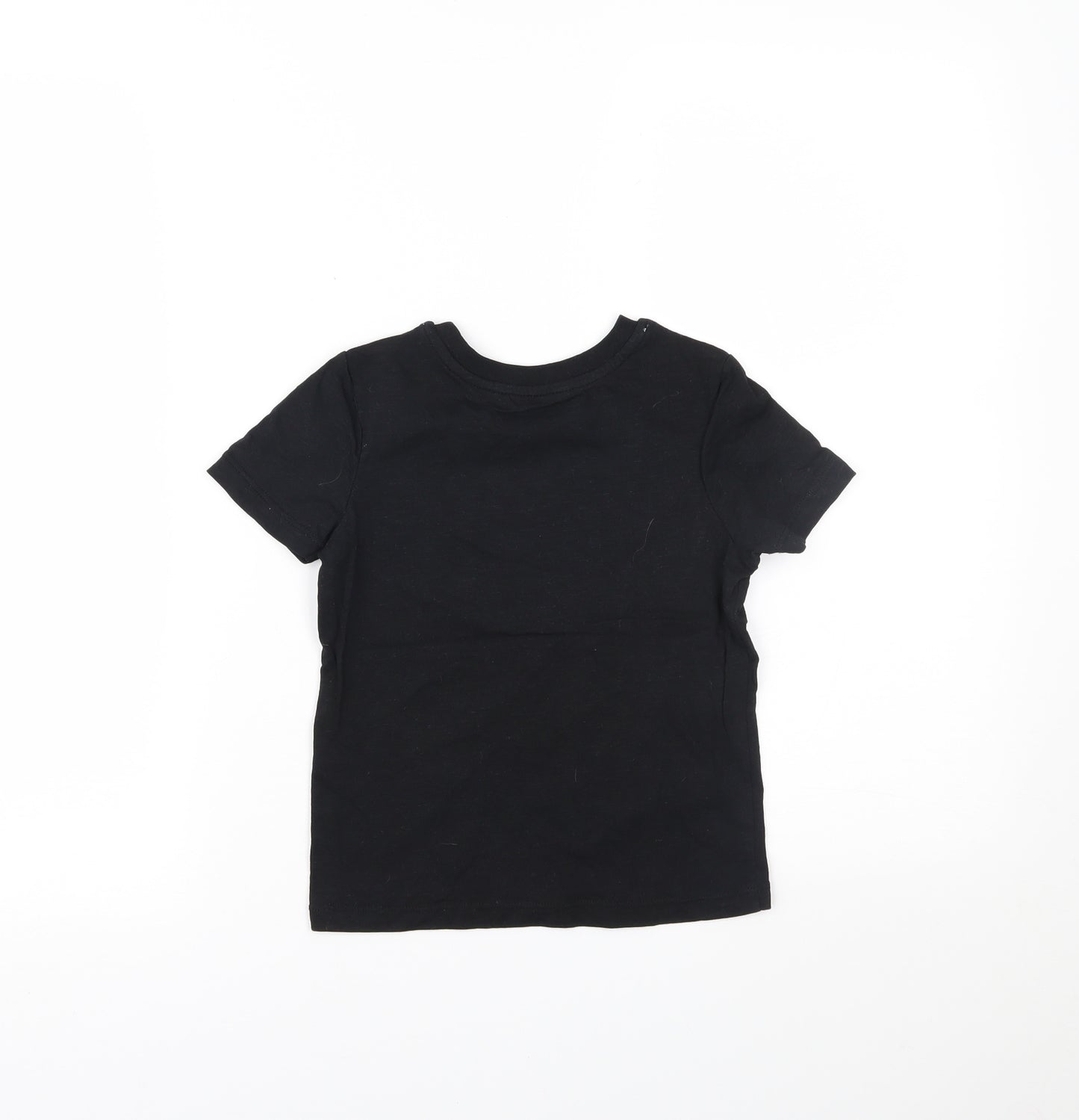 George Boys Black   Basic T-Shirt Size 2-3 Years