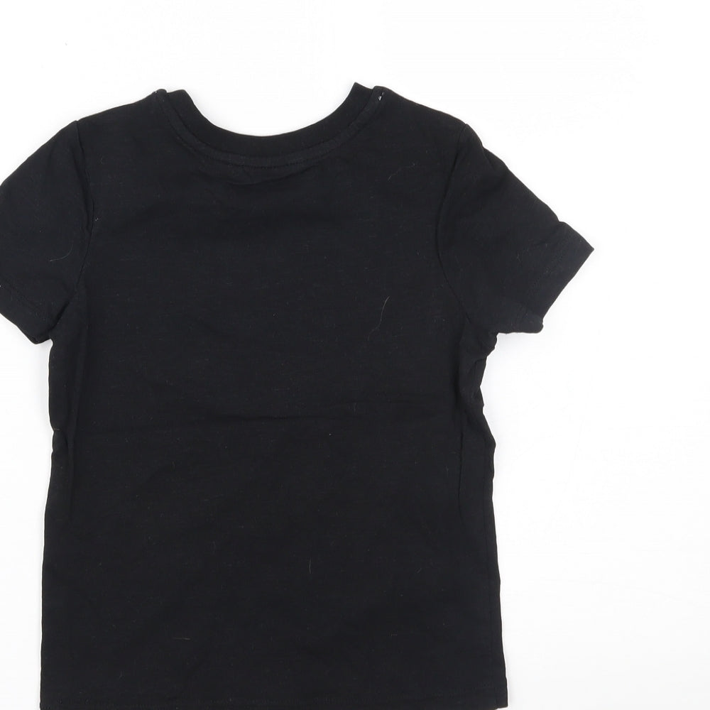 George Boys Black   Basic T-Shirt Size 2-3 Years