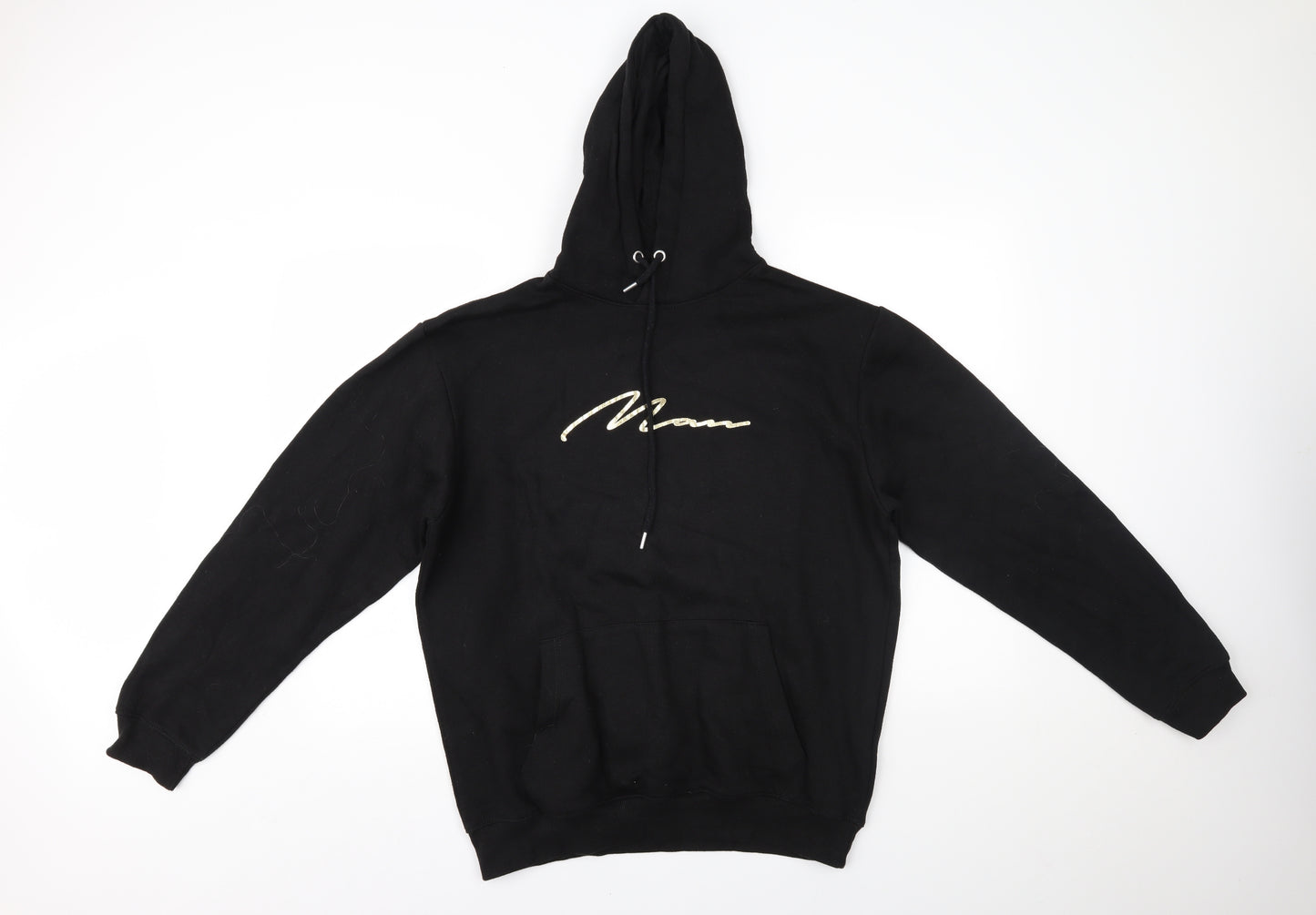 Boohoo Mens Black   Pullover Hoodie Size L