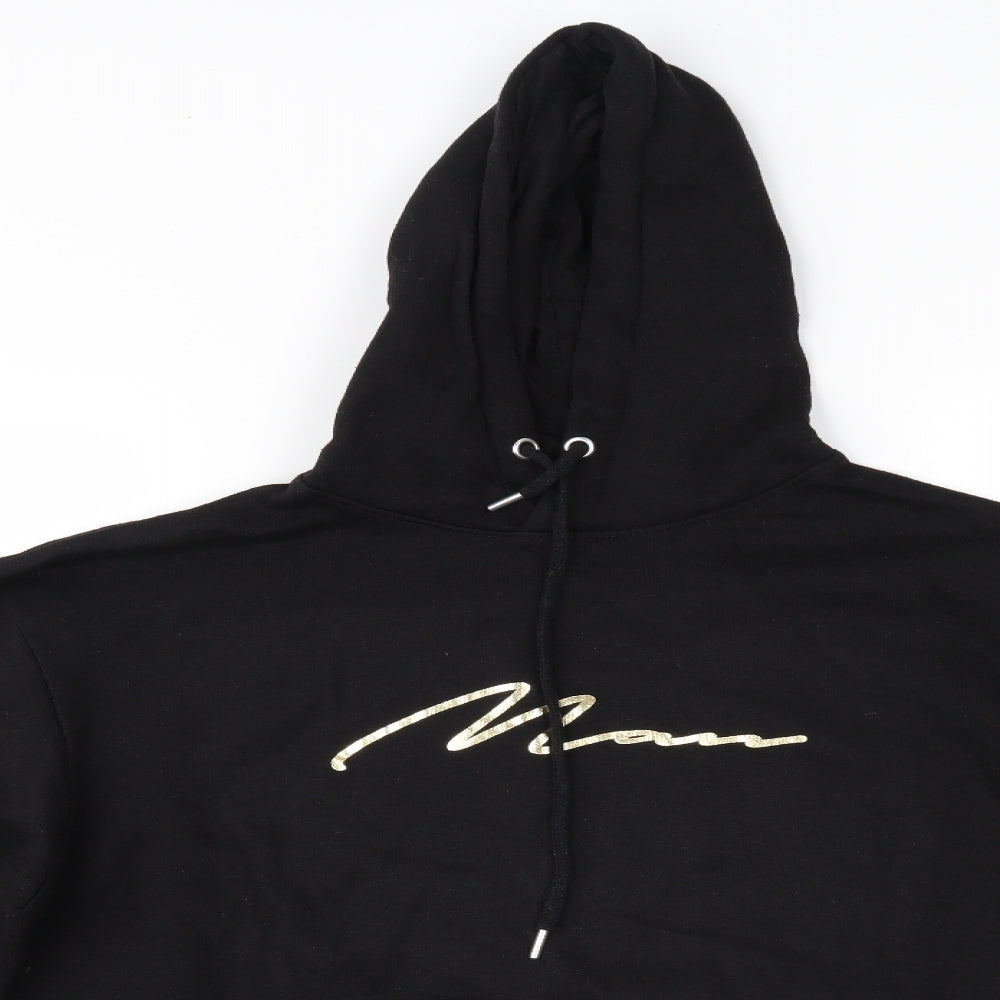Boohoo Mens Black   Pullover Hoodie Size L