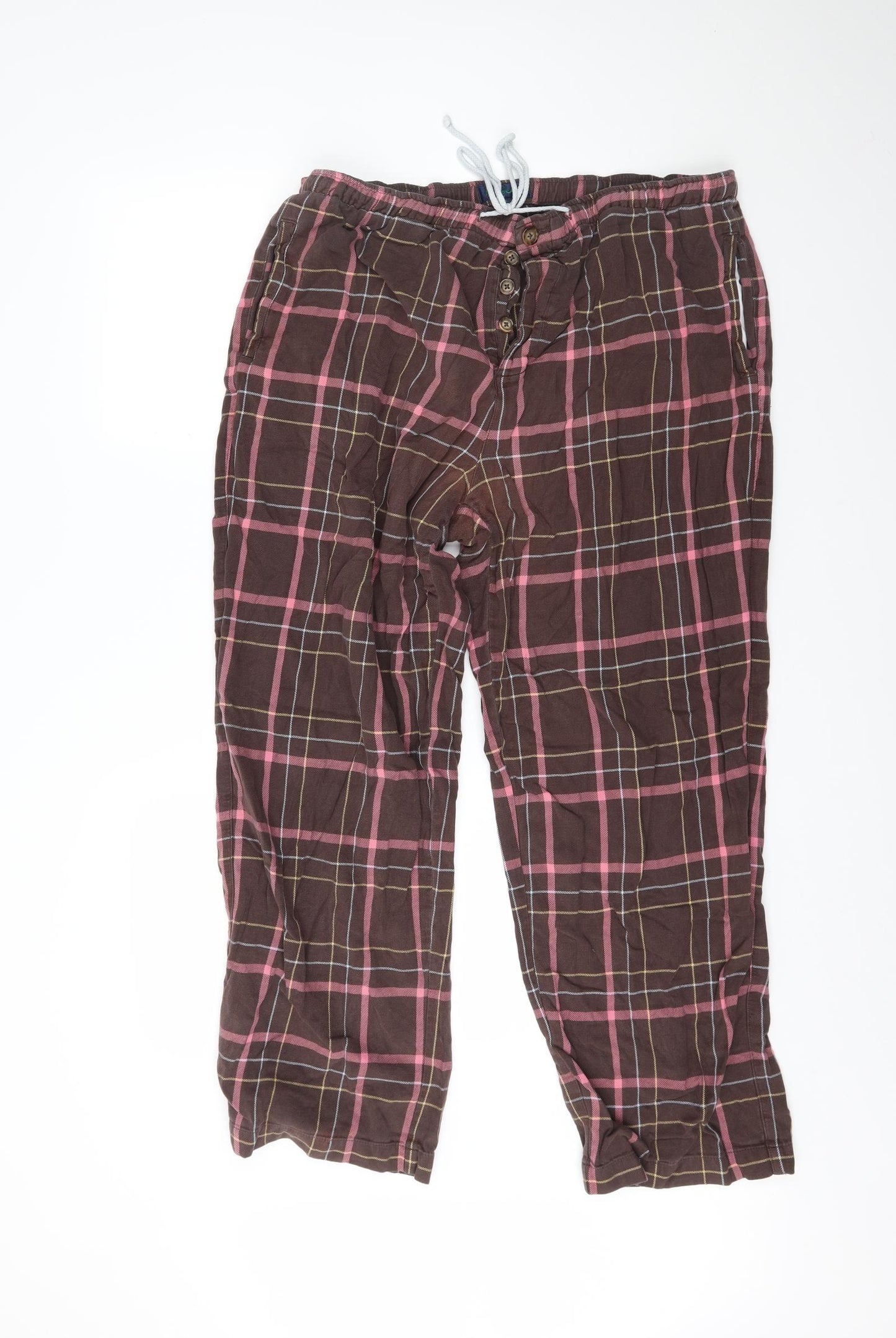 Bodens Womens Brown Plaid   Pyjama Pants Size L