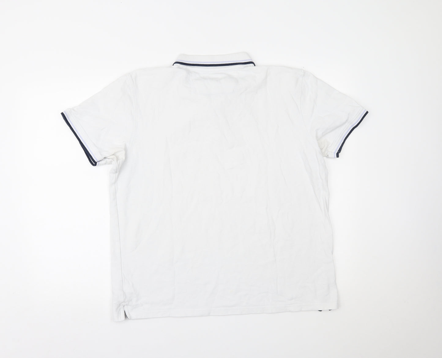 Maine New England Mens White    Polo Size L