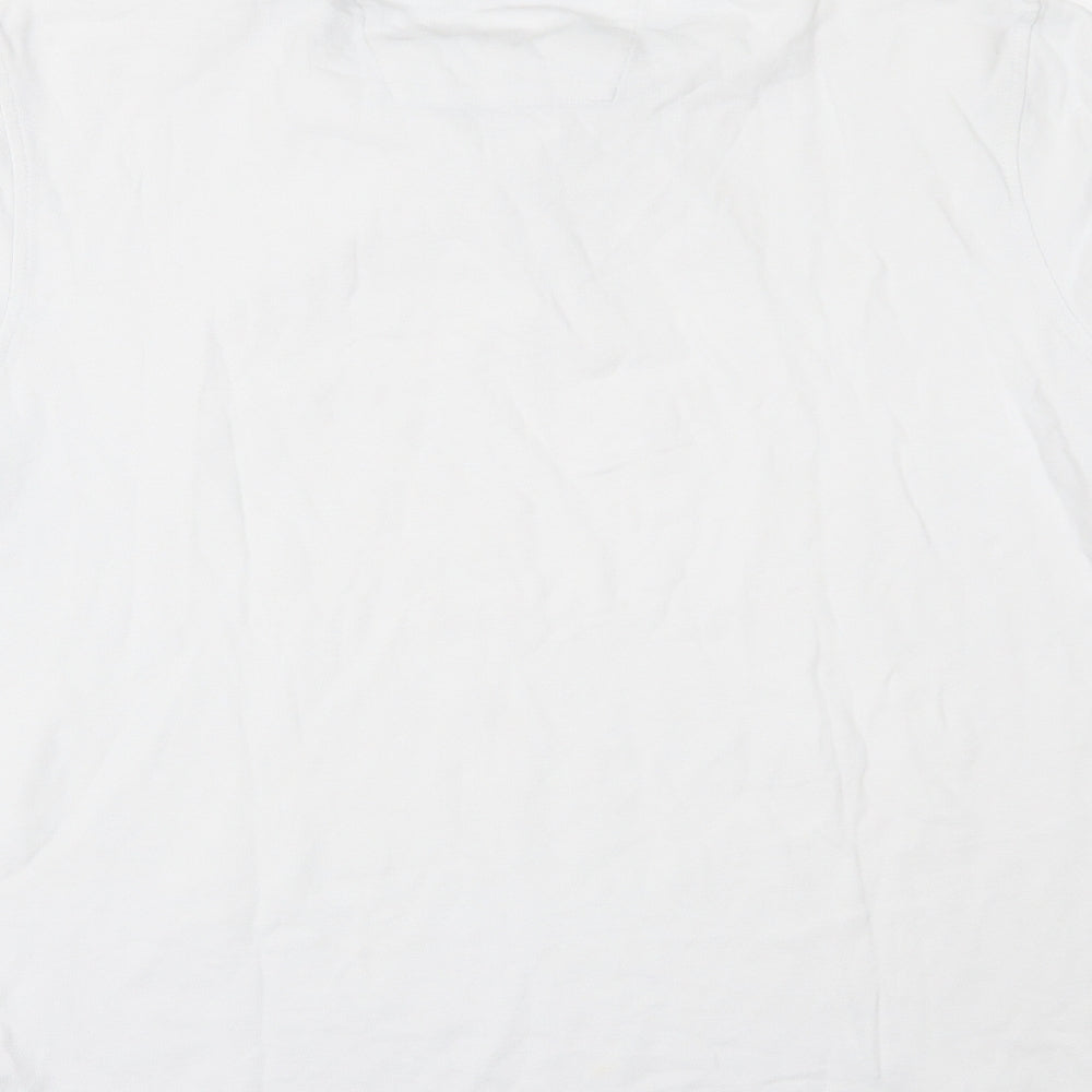 Maine New England Mens White    Polo Size L