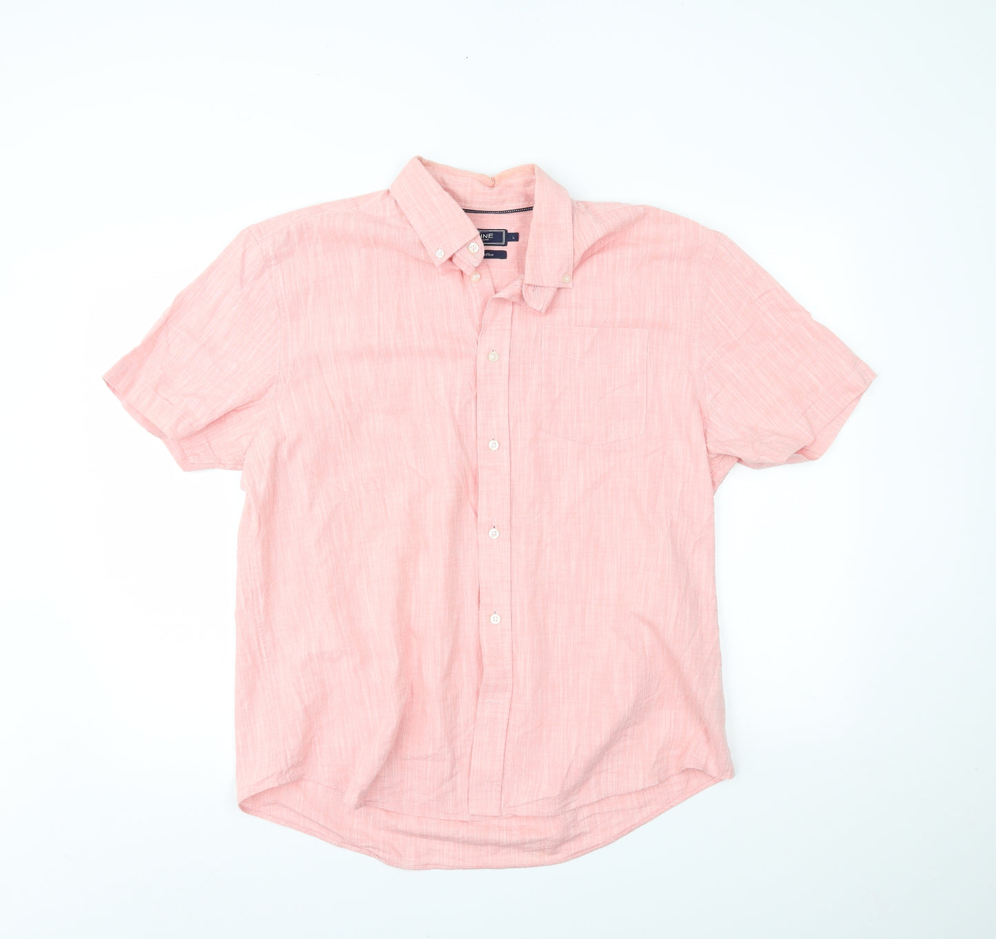 Maine New England Mens Pink    Button-Up Size L