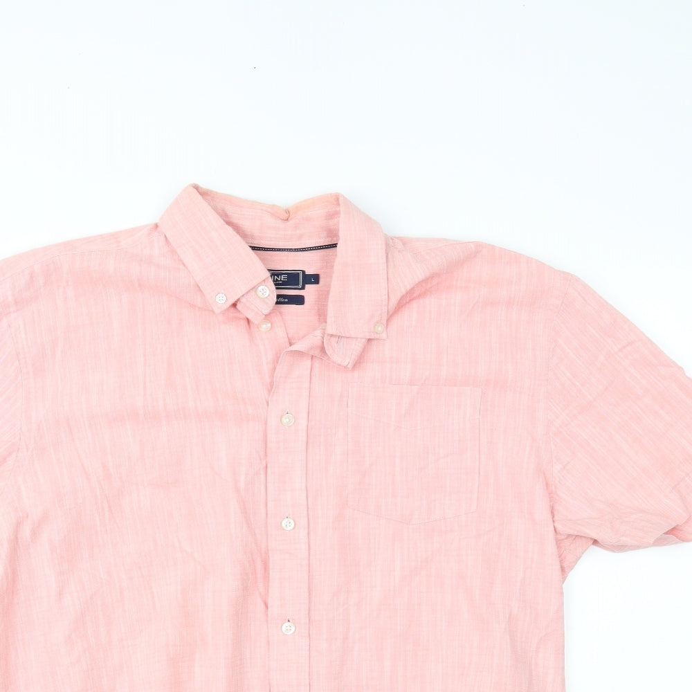 Maine New England Mens Pink    Button-Up Size L