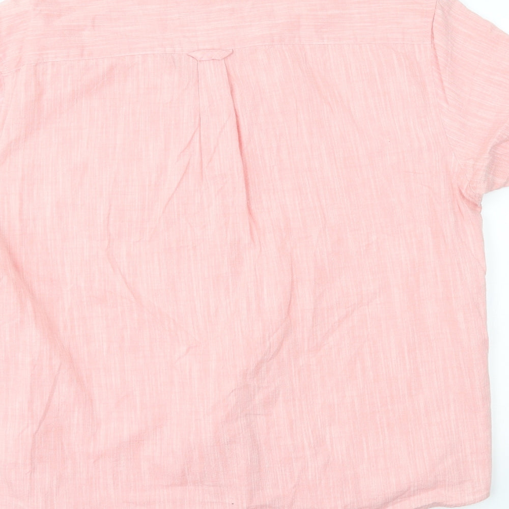 Maine New England Mens Pink    Button-Up Size L