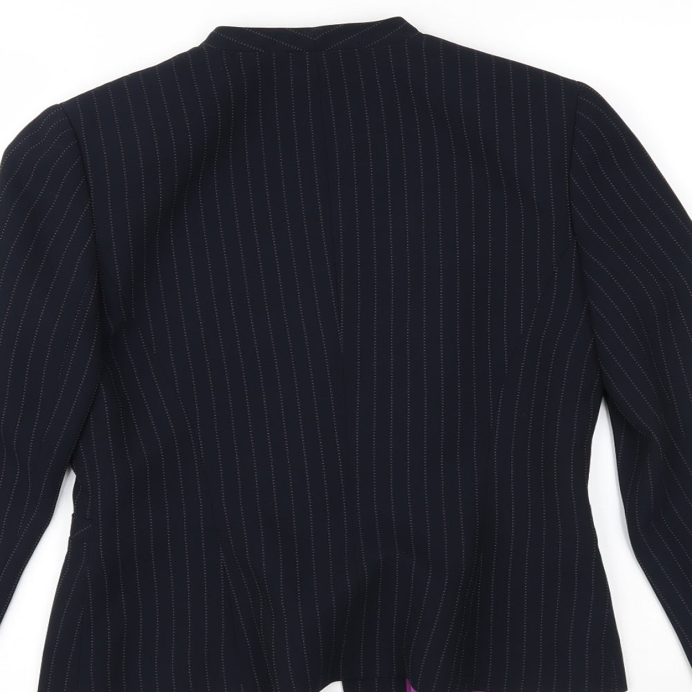 Precis Womens Black Pinstripe  Jacket Suit Jacket Size 8