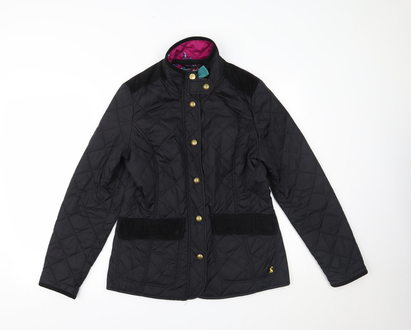 Joules Womens Black   Quilted Blazer Size 12