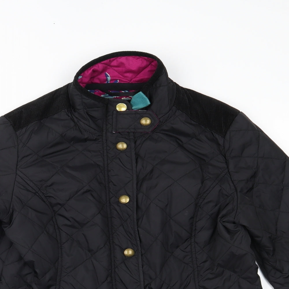Joules Womens Black   Quilted Blazer Size 12