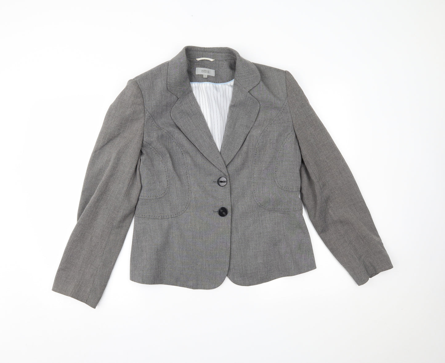 Marks and Spencer Womens Grey   Jacket Blazer Size 14