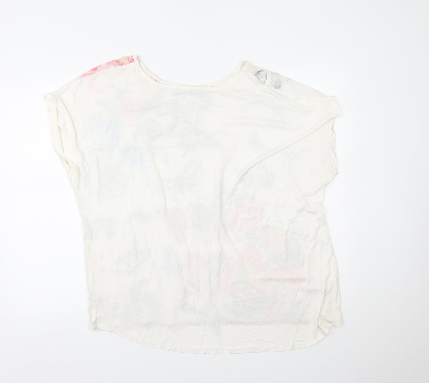 George Womens White Floral   T-Shirt Size 18