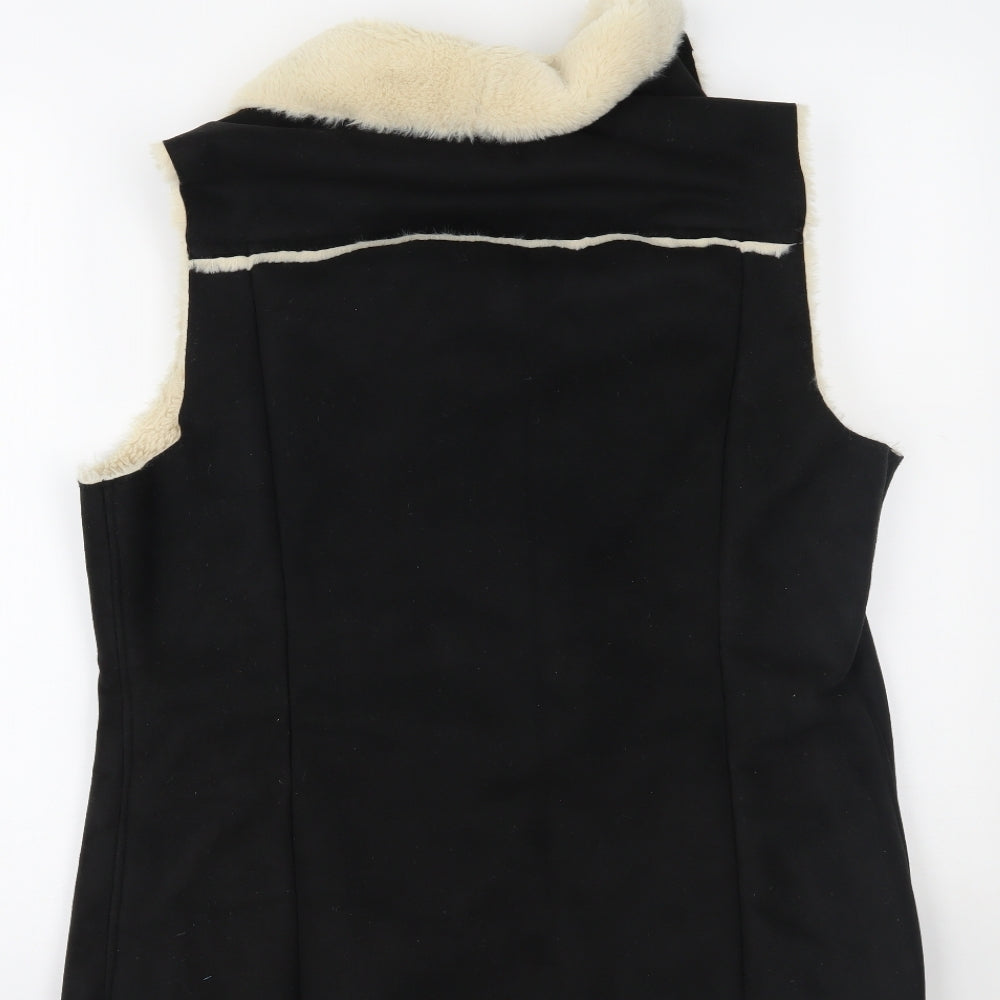 Papaya Womens Black   Gilet Coat Size L