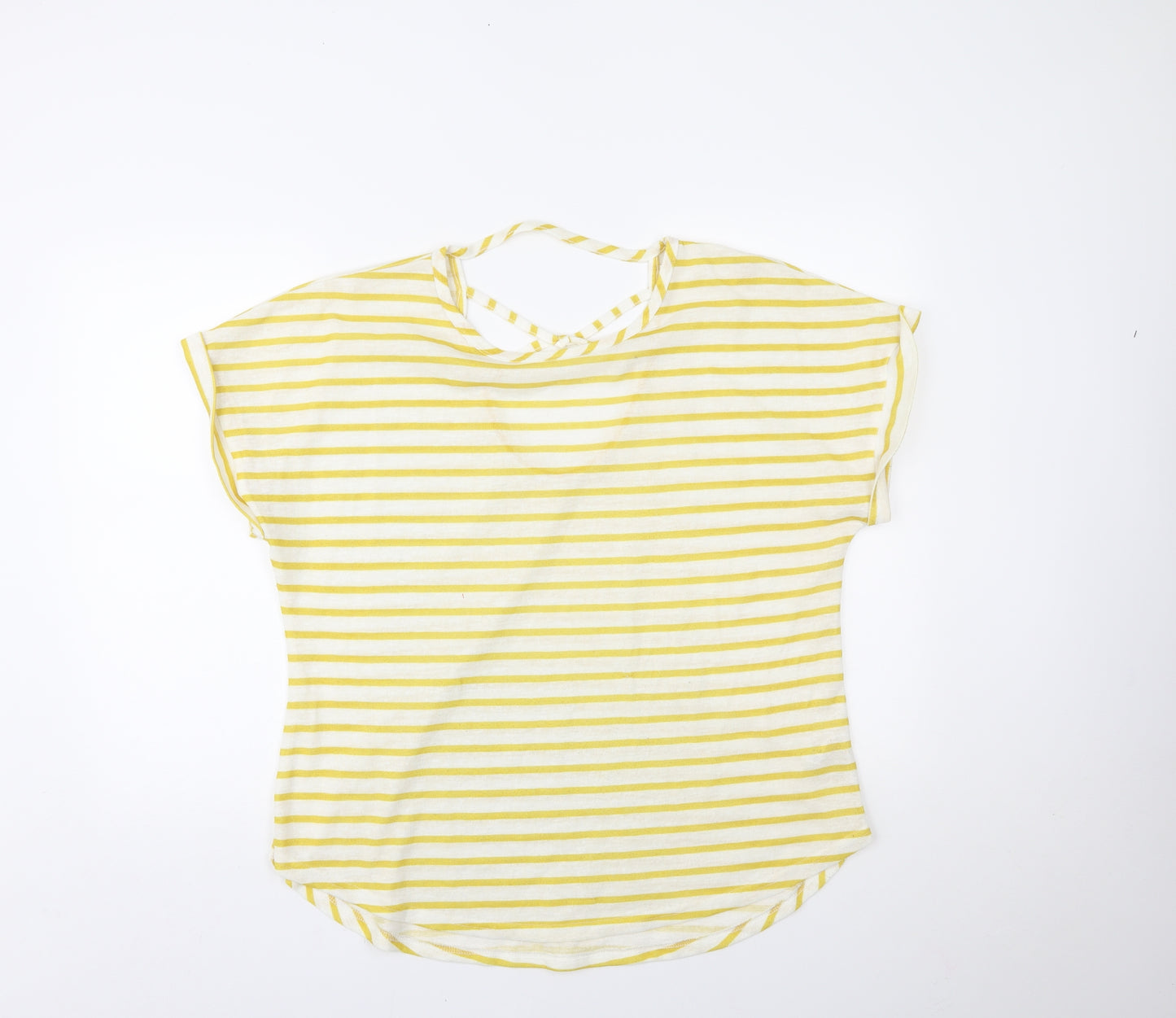 George Womens Yellow Striped   T-Shirt Size 18