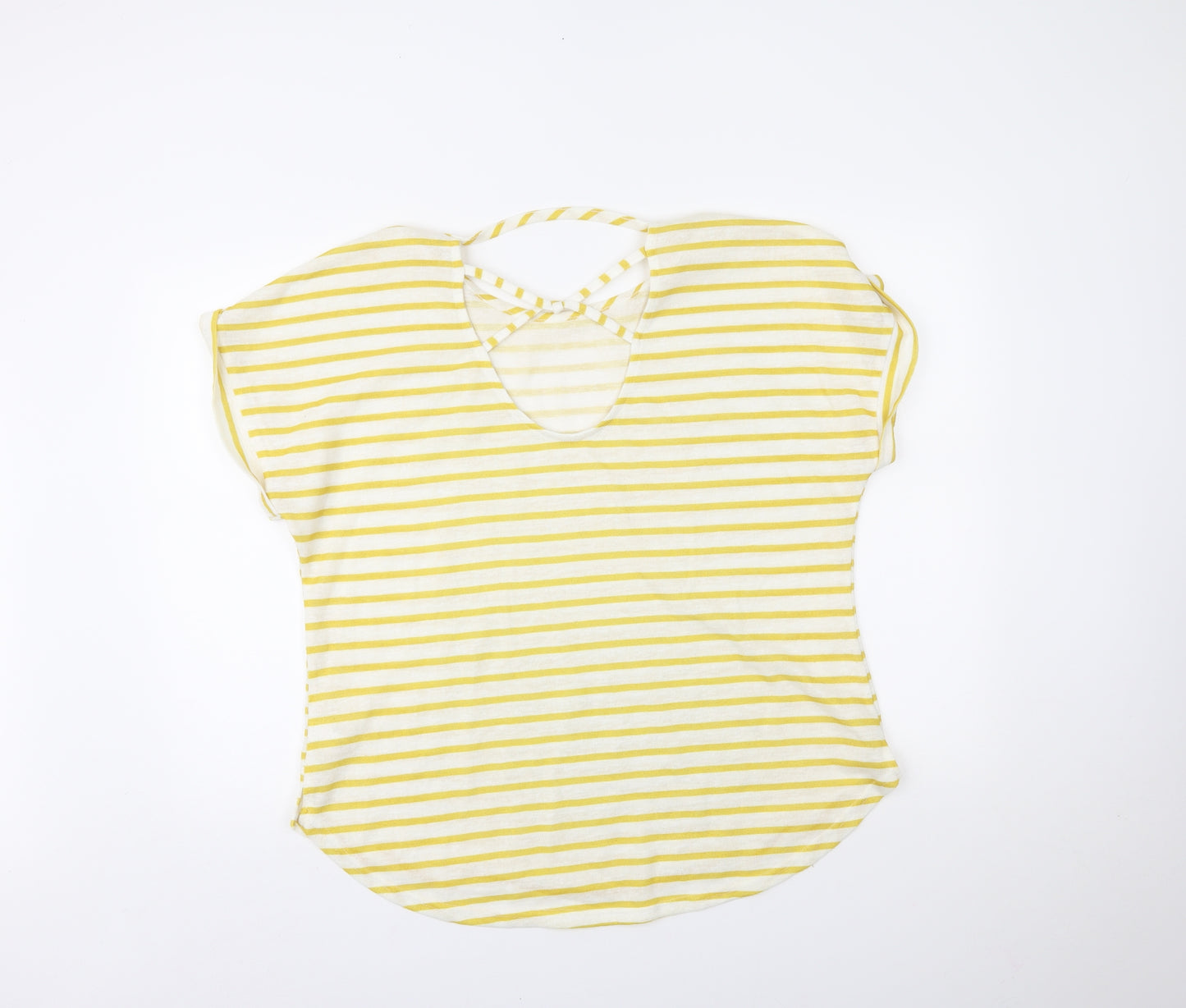 George Womens Yellow Striped   T-Shirt Size 18