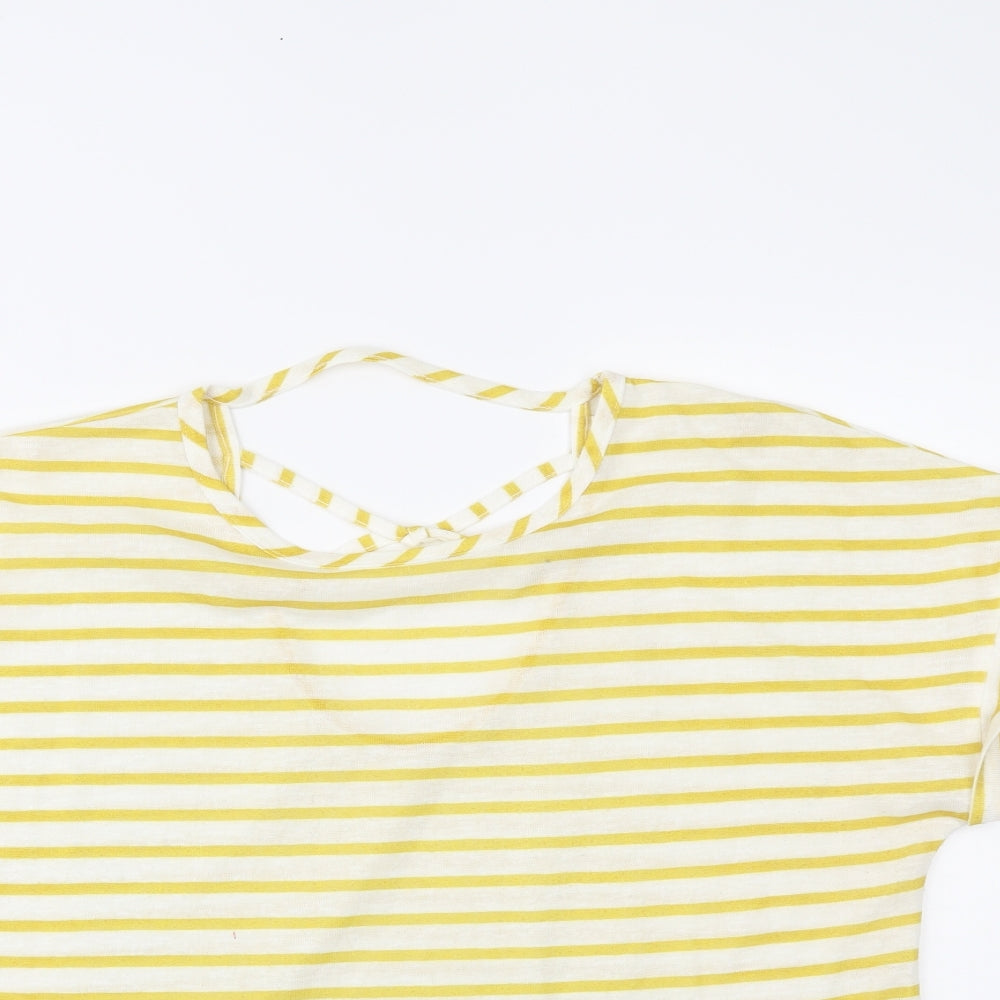 George Womens Yellow Striped   T-Shirt Size 18