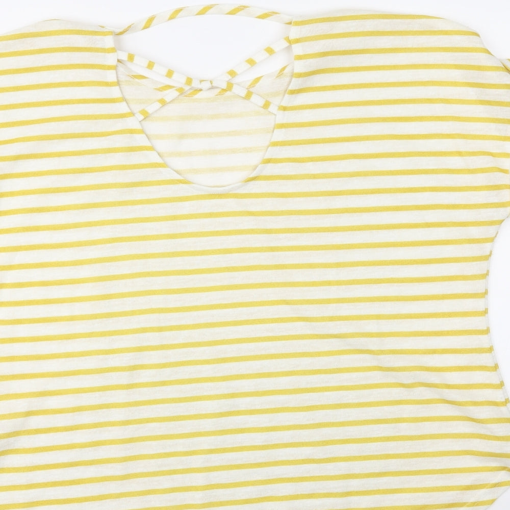 George Womens Yellow Striped   T-Shirt Size 18