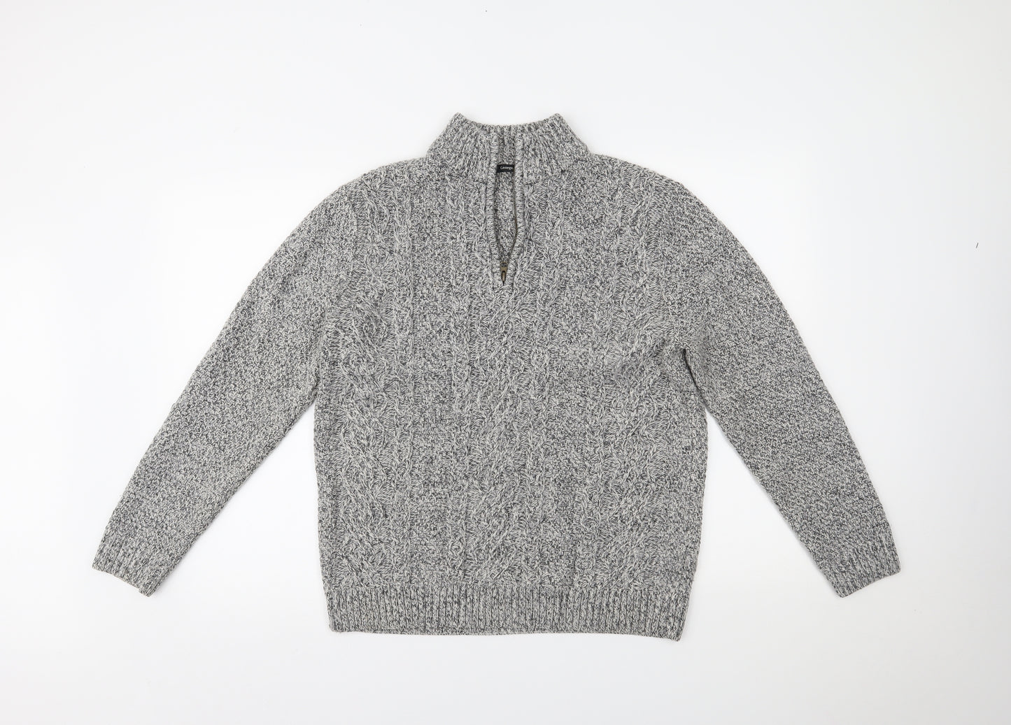 George Mens Grey   Pullover Jumper Size M