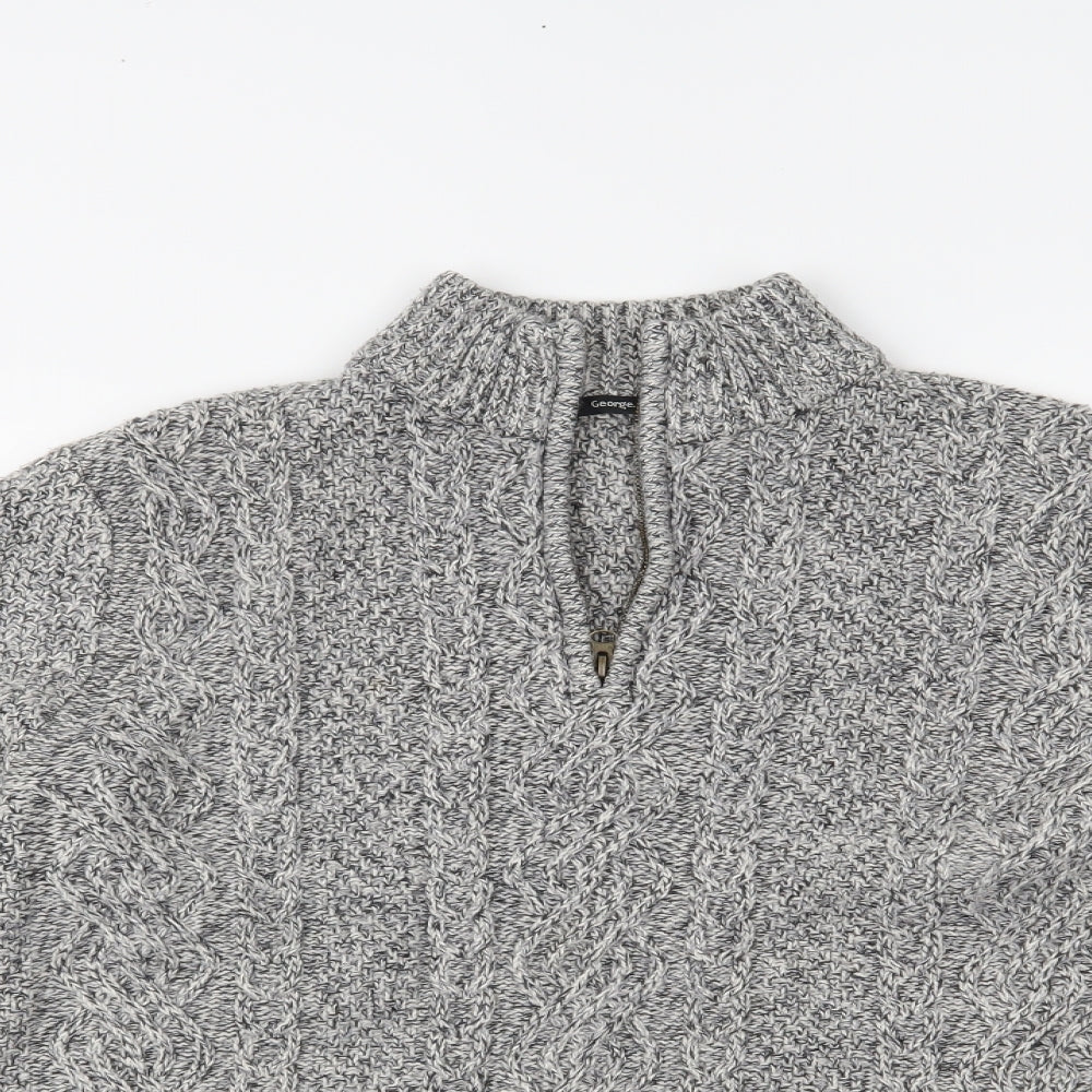 George Mens Grey   Pullover Jumper Size M