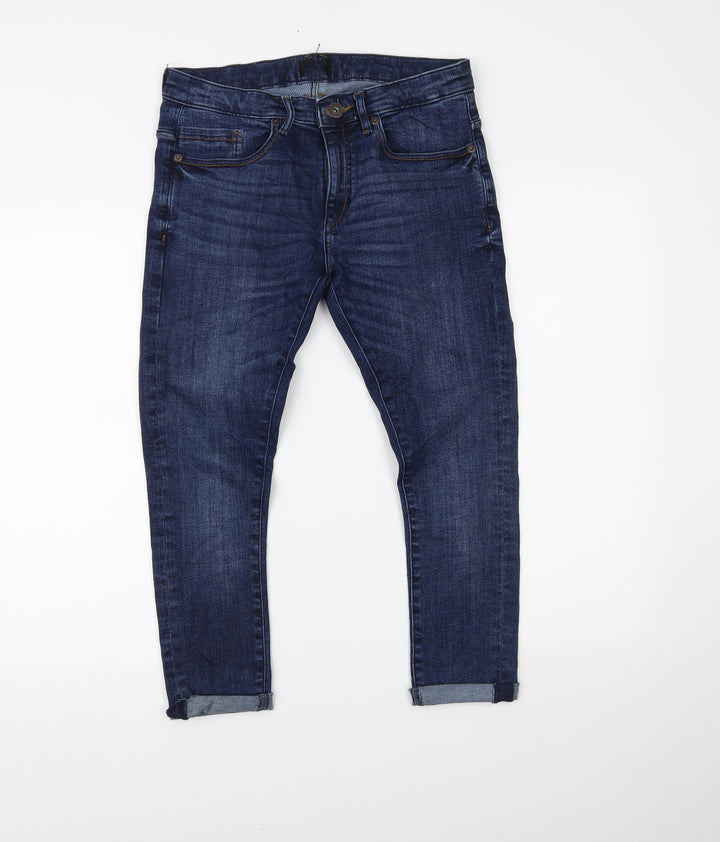 Preworn Womens Blue Denim Skinny Jeans Size 30 L22.5 in
