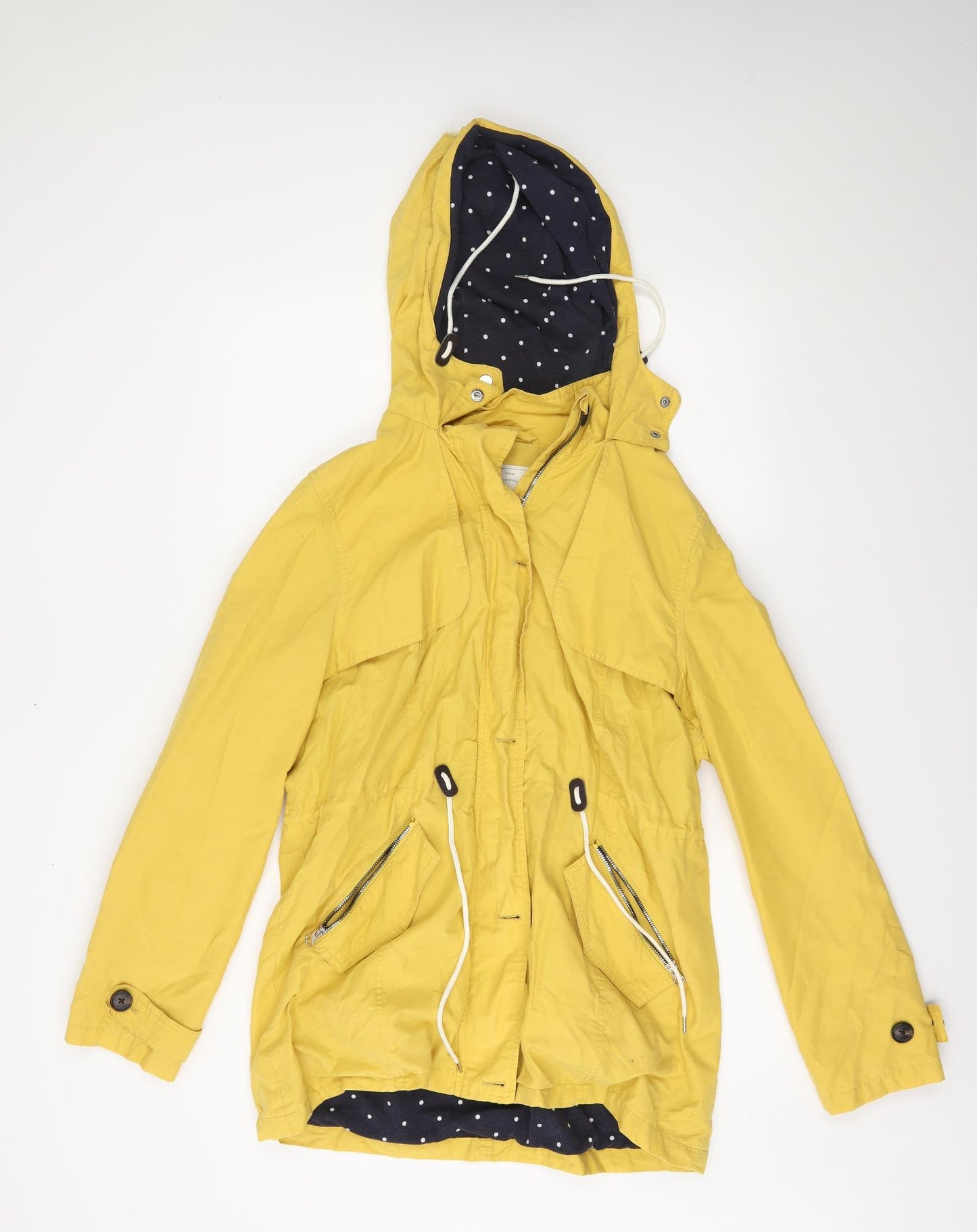 George Womens Yellow   Trench Coat Coat Size 14