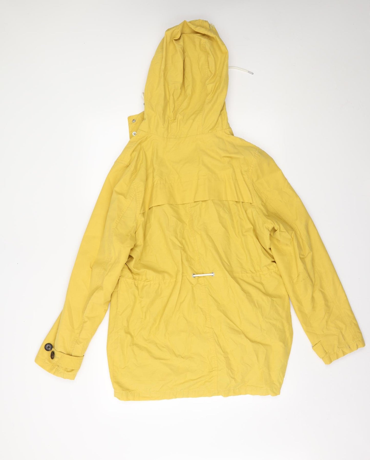 George Womens Yellow   Trench Coat Coat Size 14