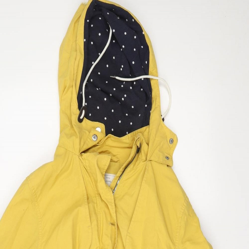 George Womens Yellow   Trench Coat Coat Size 14