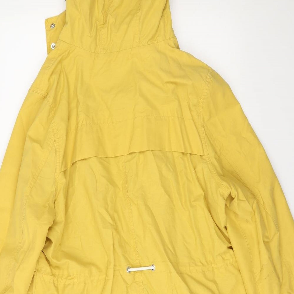George Womens Yellow   Trench Coat Coat Size 14