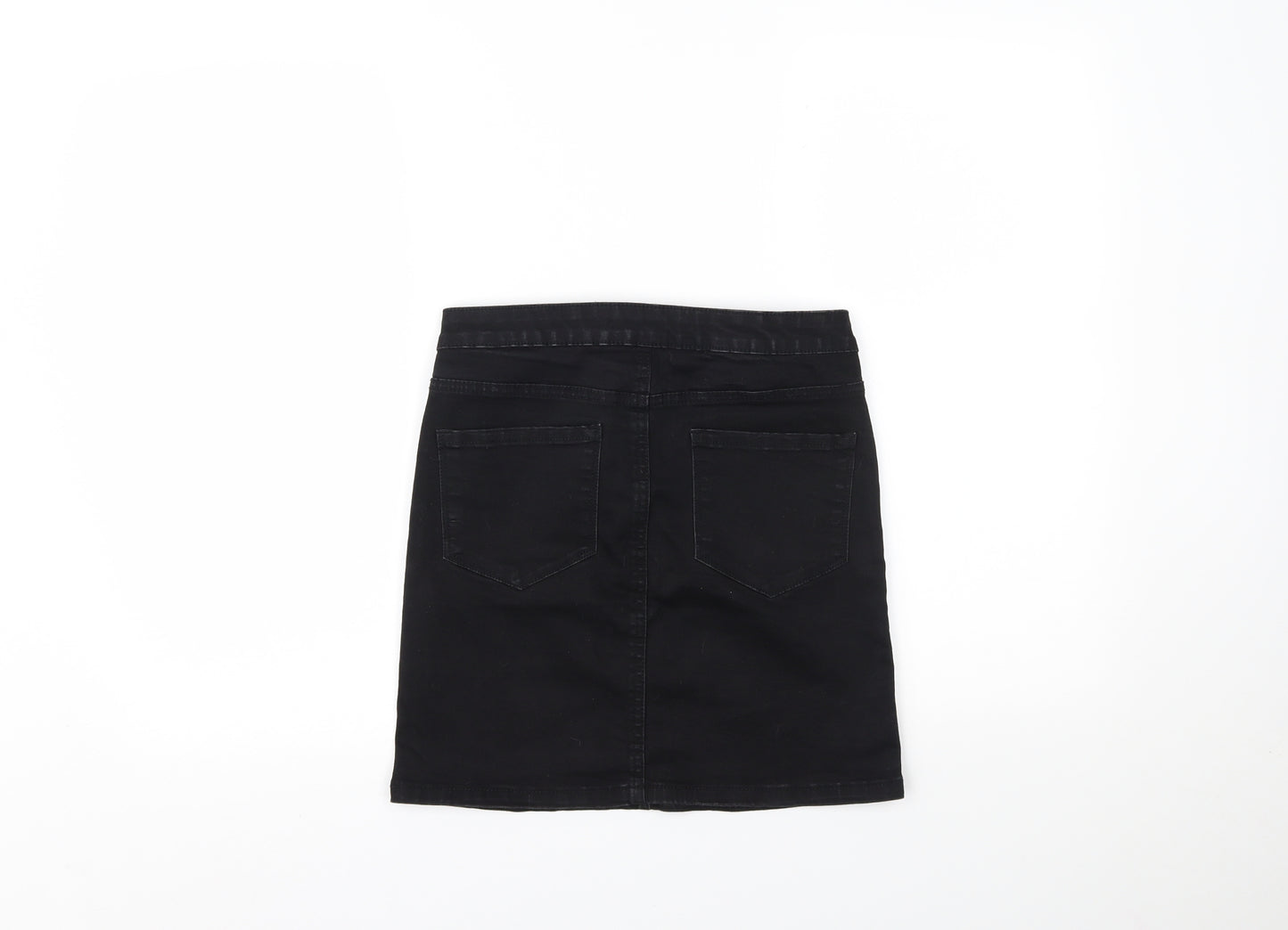 Primark Womens Black  Denim Mini Skirt Size 10