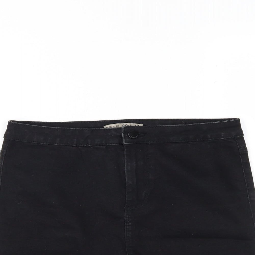 Primark Womens Black  Denim Mini Skirt Size 10