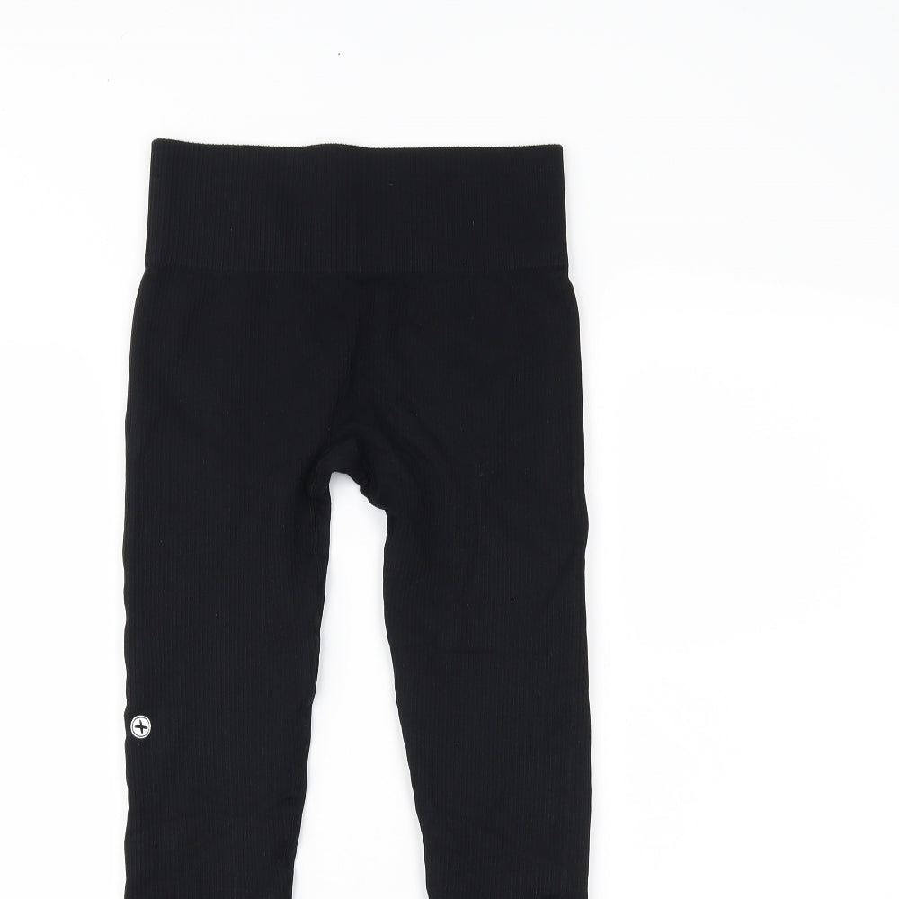 gym + coffee Womens Black    Leggings Size S L21 in