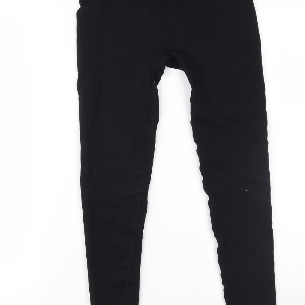 gym + coffee Womens Black    Leggings Size S L21 in