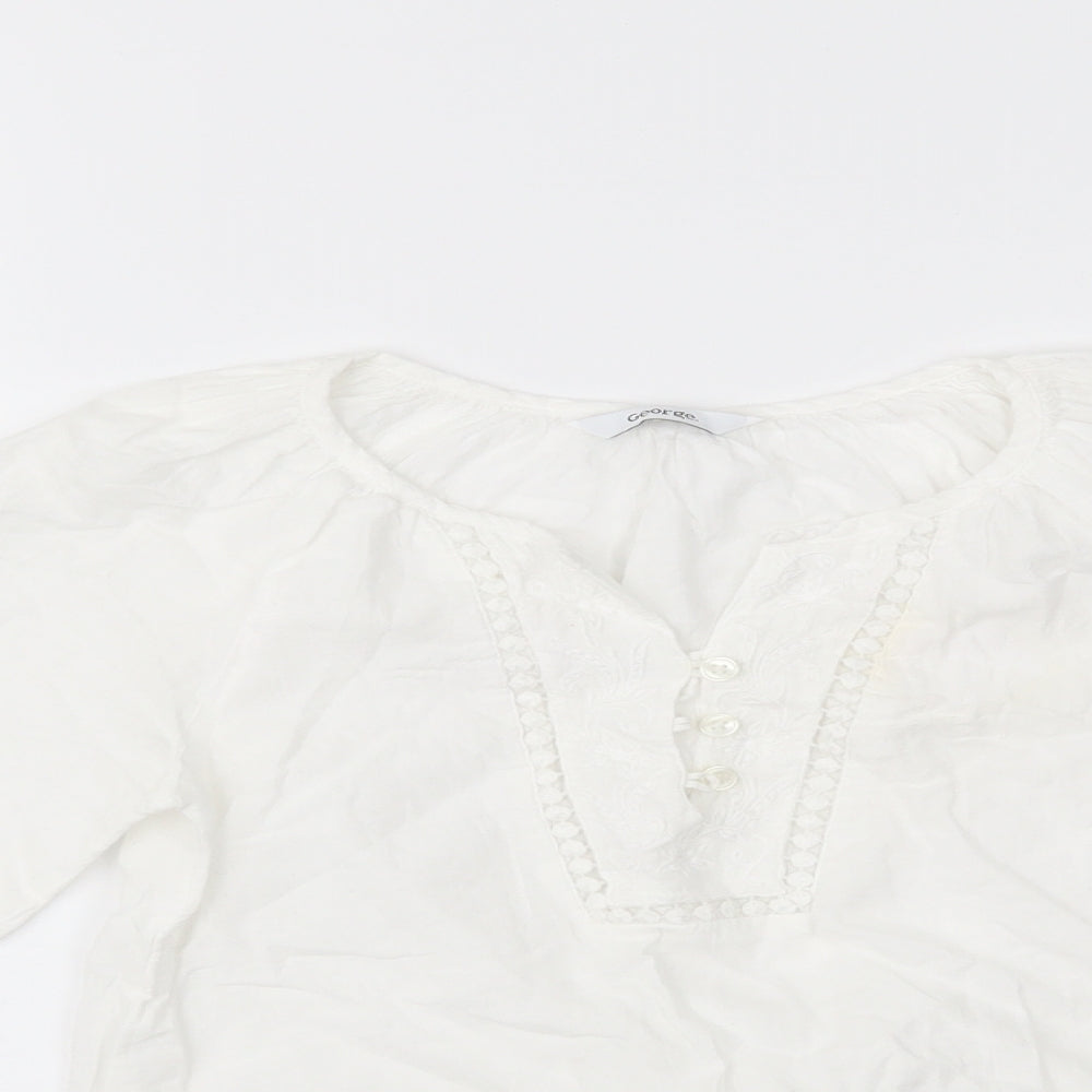 George Girls White   Basic Blouse Size 8-9 Years