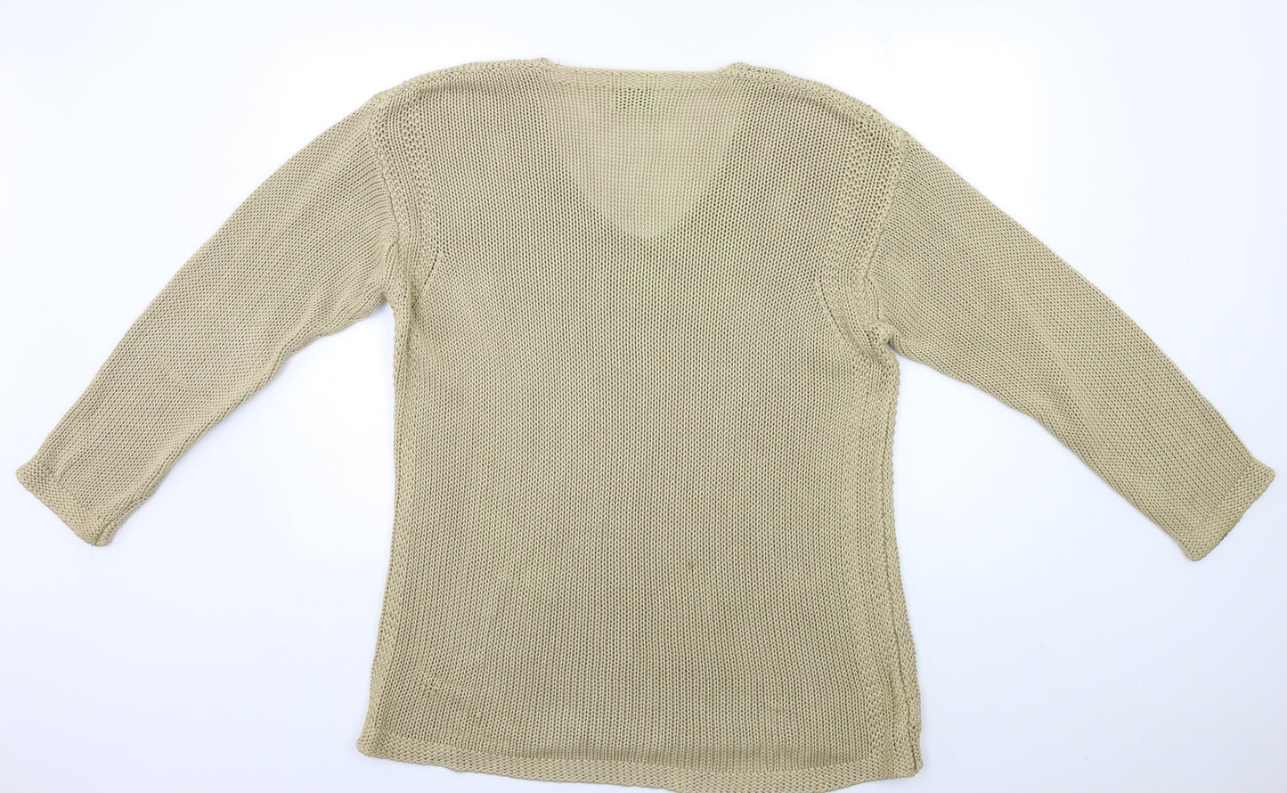 Benetton Womens Beige   Pullover Jumper Size M