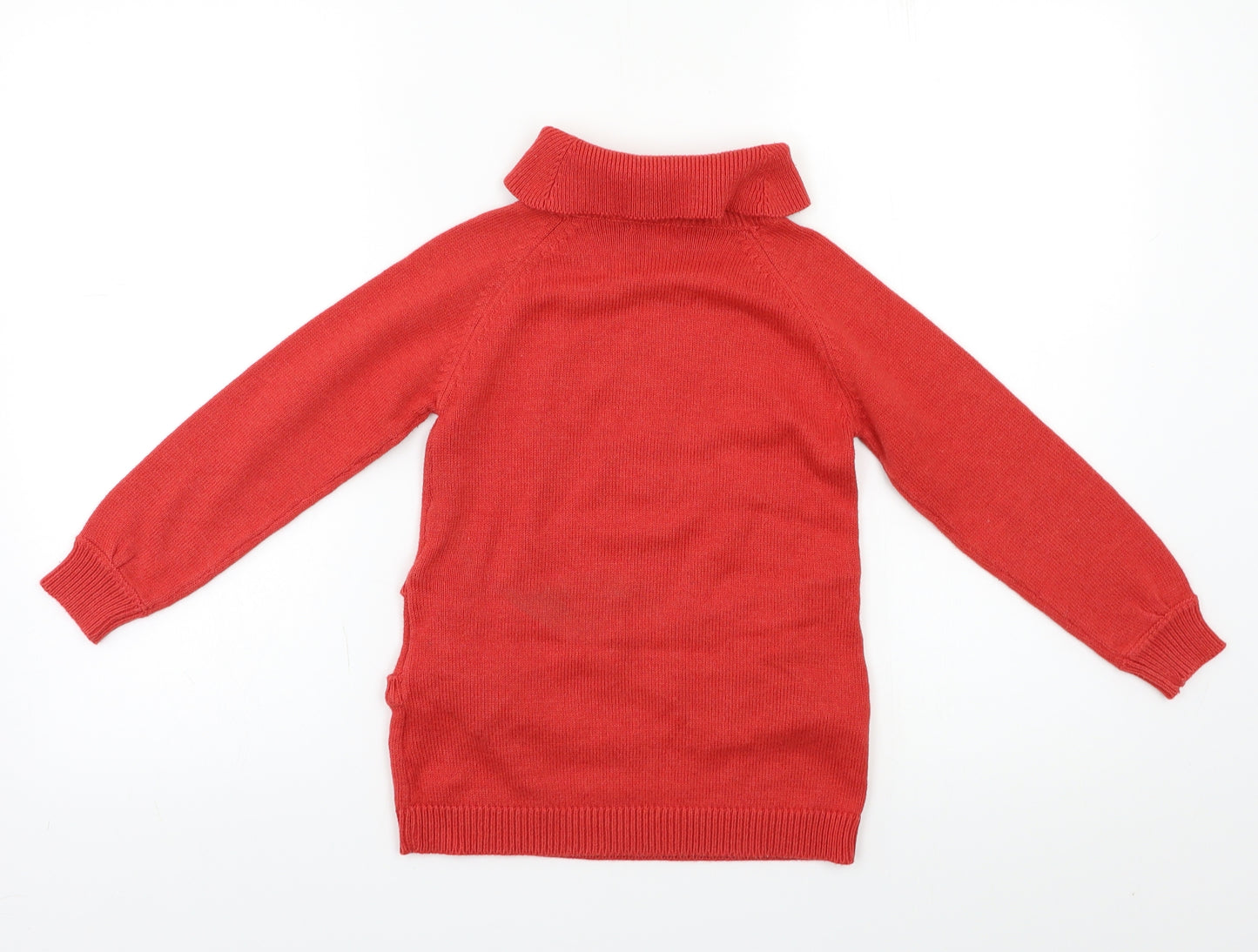 Vertbaudet Girls Red   Pullover Jumper Size 5 Years  - Butterflies
