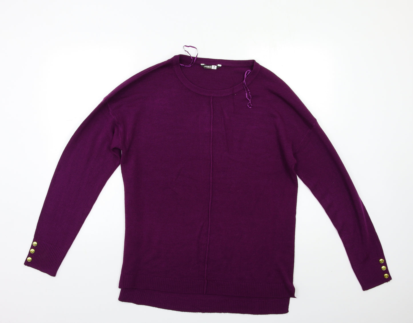 PEP&CO Womens Purple   Pullover Jumper Size 16