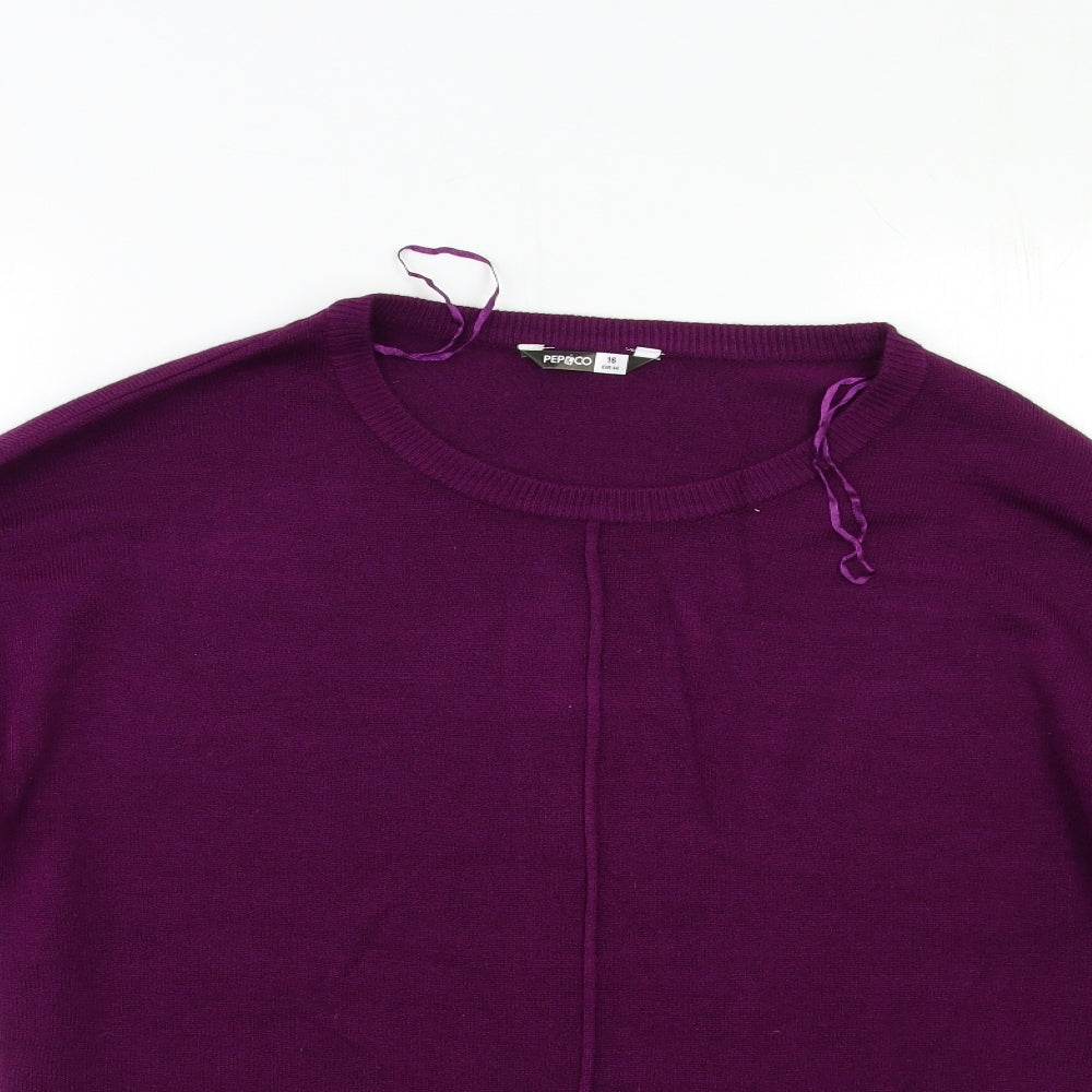 PEP&CO Womens Purple   Pullover Jumper Size 16