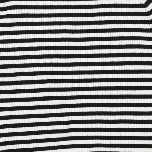 Debenhams Womens White Striped  Pullover Jumper Size 12