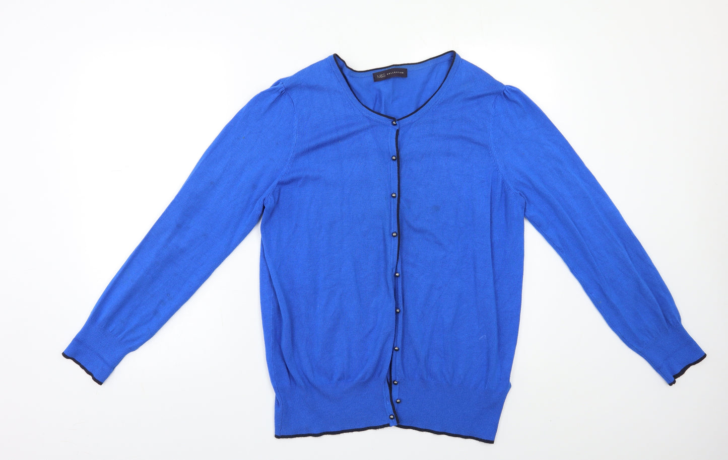 M&S Womens Blue   Cardigan Jumper Size 16