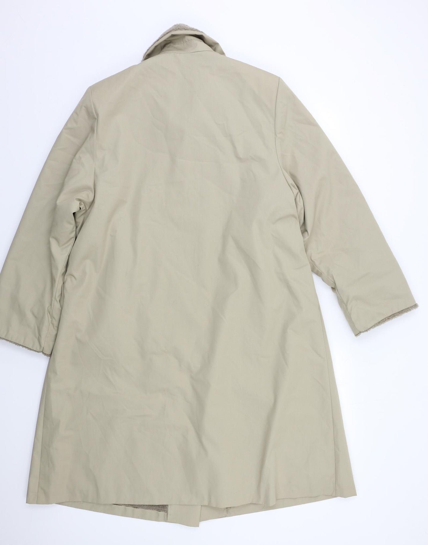 M&S Womens Beige   Overcoat Coat Size 14