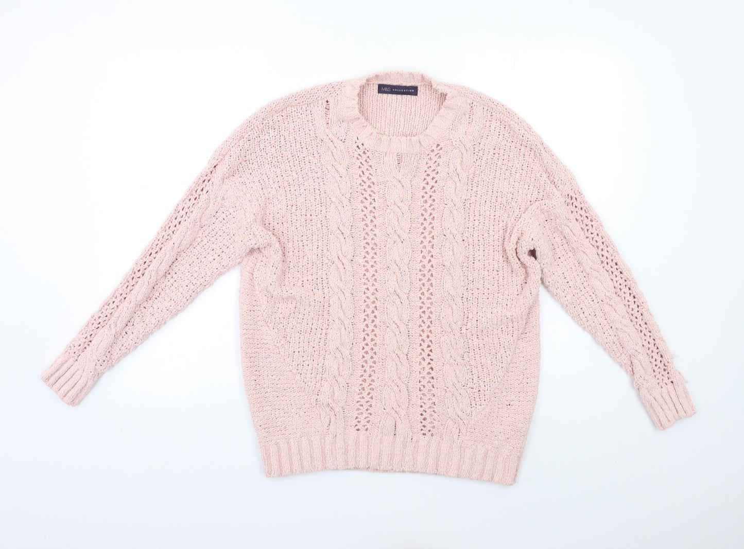 M&S Womens Pink   Pullover Jumper Size M