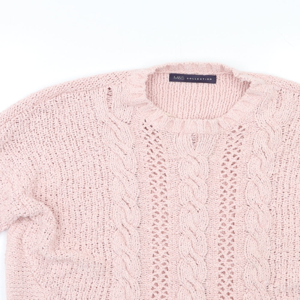 M&S Womens Pink   Pullover Jumper Size M