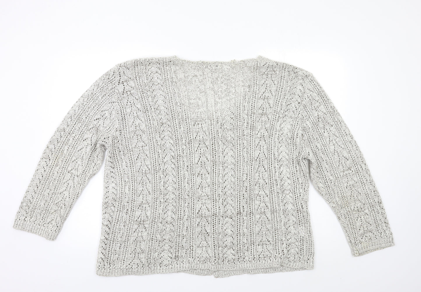 Glimpse Womens Beige   Cardigan Jumper Size L