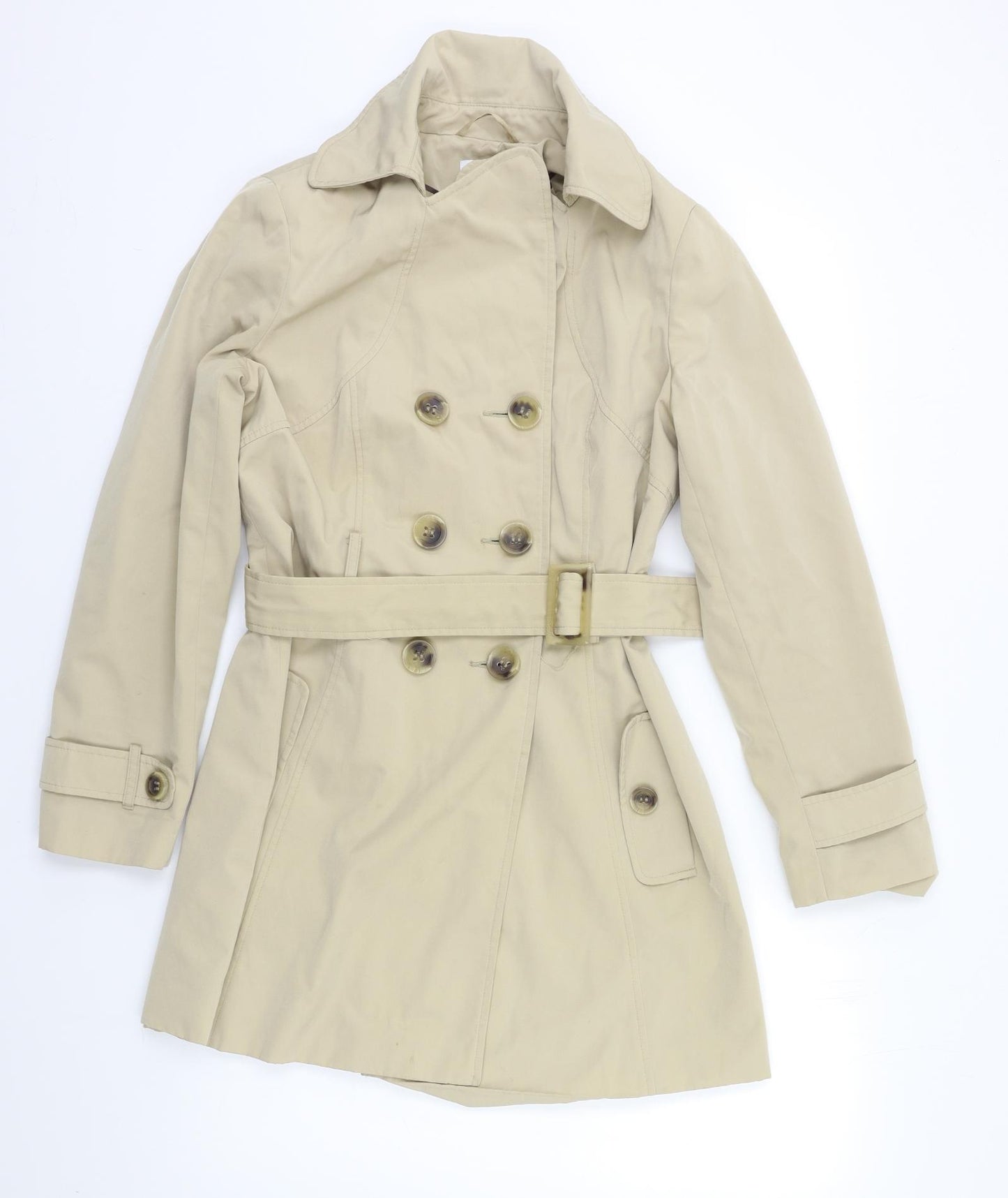 George Womens Beige   Overcoat Coat Size 10
