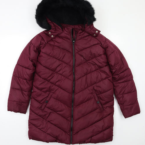M&S Girls Purple   Puffer Jacket Jacket Size 12 Years