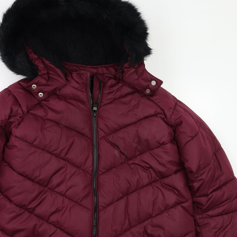 M&S Girls Purple   Puffer Jacket Jacket Size 12 Years