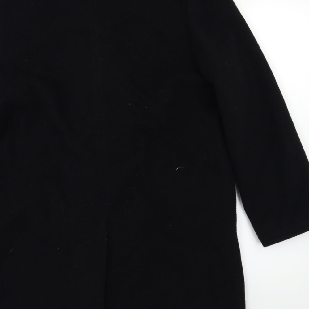 Classic Woman Womens Black   Overcoat Coat Size 10