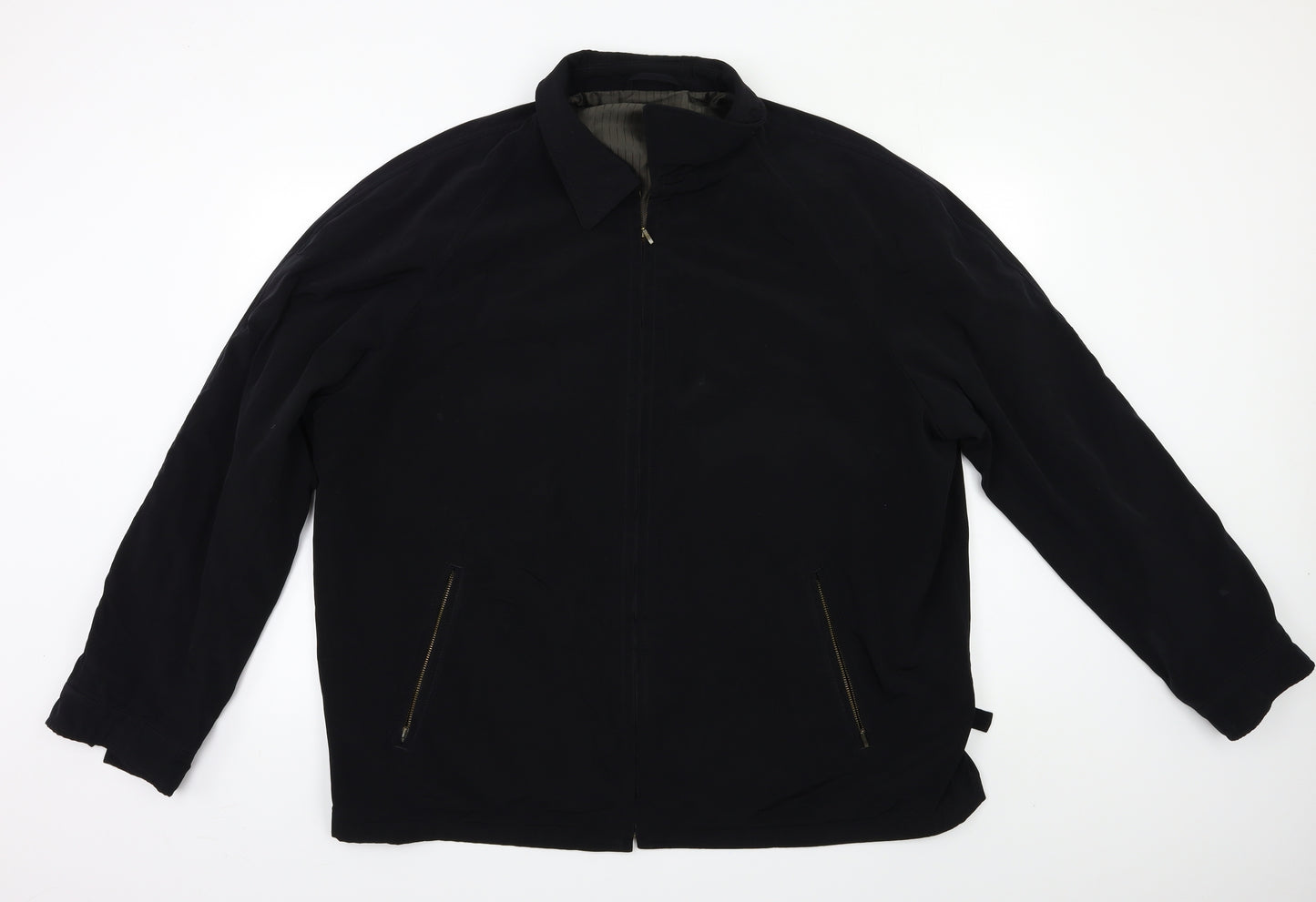 M&S Mens Black   Bomber Jacket Jacket Size 2XL
